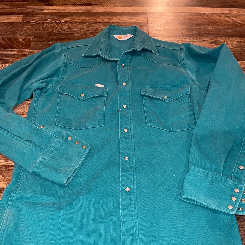 Vtg carhartt button down